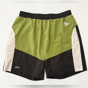 Kappa Men's Green and Black Shorts - XL